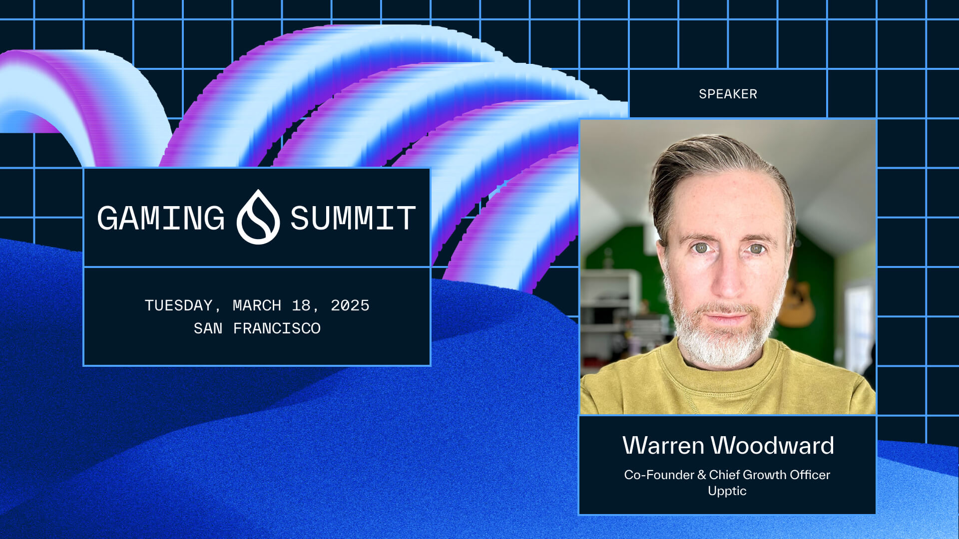 Upptic CGO Warren Woodward to speak at Sui Gaming Summit on Tuesday, March 18, 2025, in San Francisco.